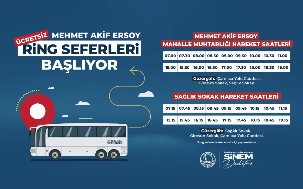 ÜSKÜDAR MEHMET AKİF ERSOY MAHALLESİ RİNG SEFERLERİ BAŞLIYOR