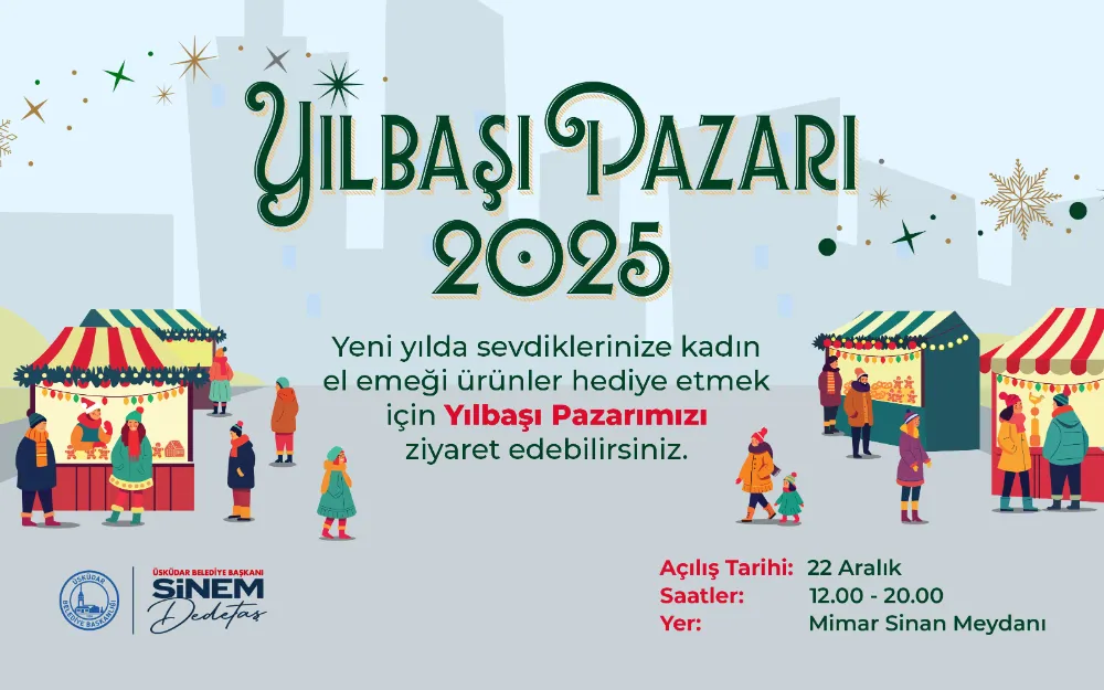 Üsküdar Belediyesi, yeni yılda sevdiklerine kadın el emeği ürünlerden hediye almak isteyenleri ‘’Yılbaşı Pazarı 2025’’ etkinliğine davet ediyor
