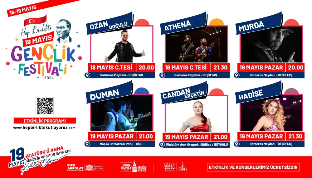 İSTANBUL’DA ÜÇ İLÇEDEN ORTAK  “HEP BİRLİKTE 19 MAYIS GENÇLİK FESTİVALİ” İSTANBUL GAZETEM 