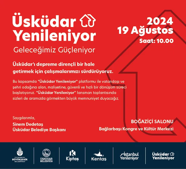 “ÜSKÜDAR YENİLENİYOR” İLE GÜVENLİ VE HIZLI DÖNÜŞÜM BAŞLIYOR