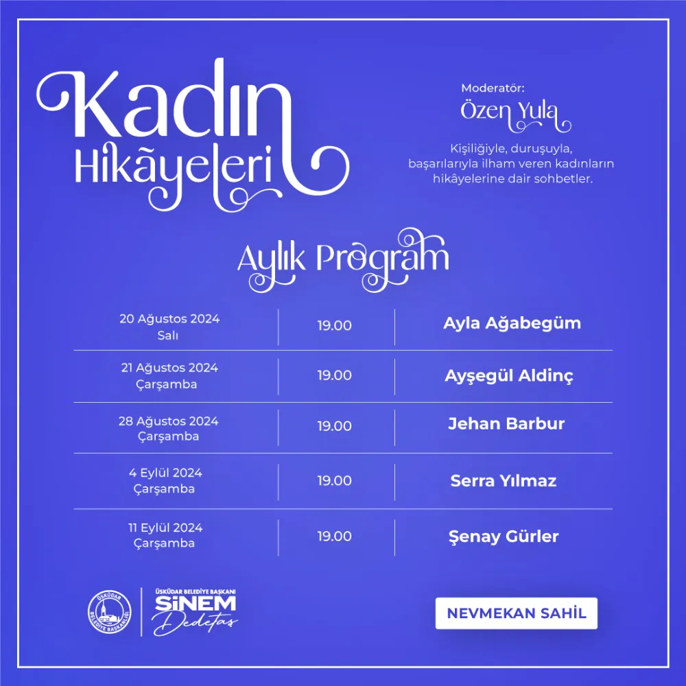 ÜSKÜDAR’DA “KADIN HİKAYELERİ” SÖYLEŞİLERİ BAŞLIYOR