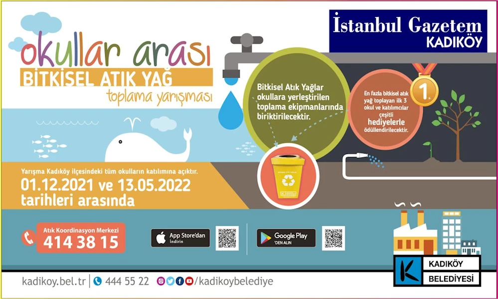 Kadıköy Belediyesi, Bitkisel Atık Yağ toplama yarışması düzenliyor