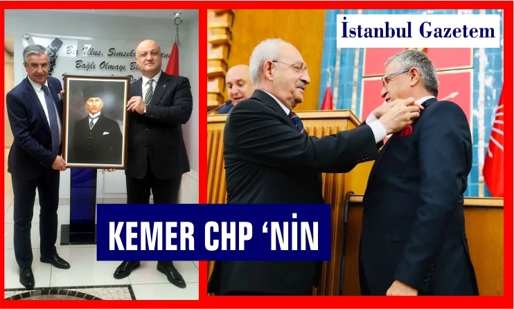 Necati Topaloğlu’nun rozetini Kemal Kılıçdaroğlu taktı