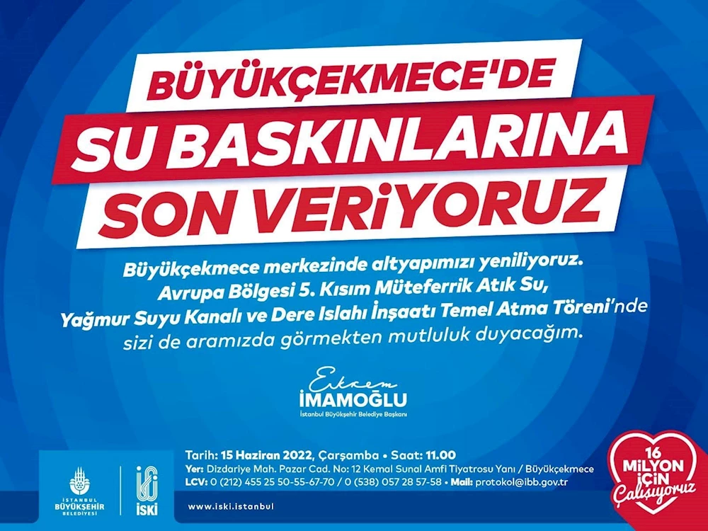 İstanbul Büyükşehir Belediyesi, Büyükçekmece’nin merkezinde de altyapıyı yeniliyor.