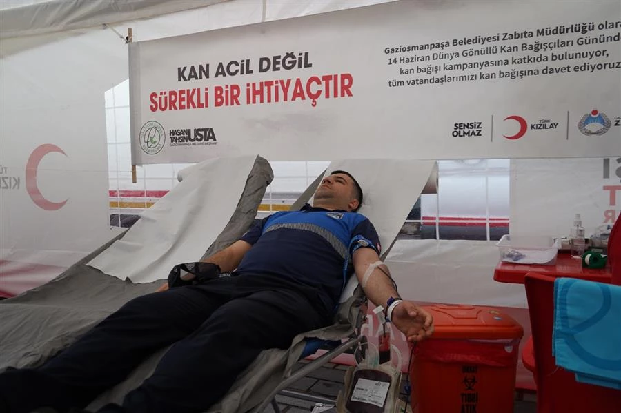 Gaziosmanpaşa Belediyesi Zabıta Personelinden Kan Bağışına Tam Destek