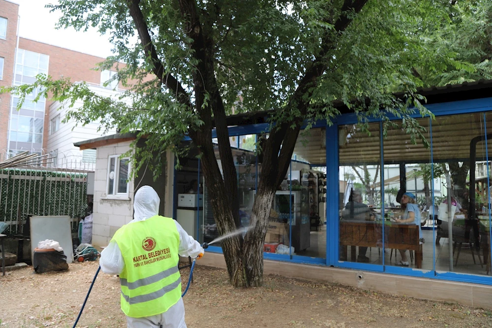 Kartal’ın Parklarında Halk ve Çevre Sağlığı İçin İlaçlamaya Devam